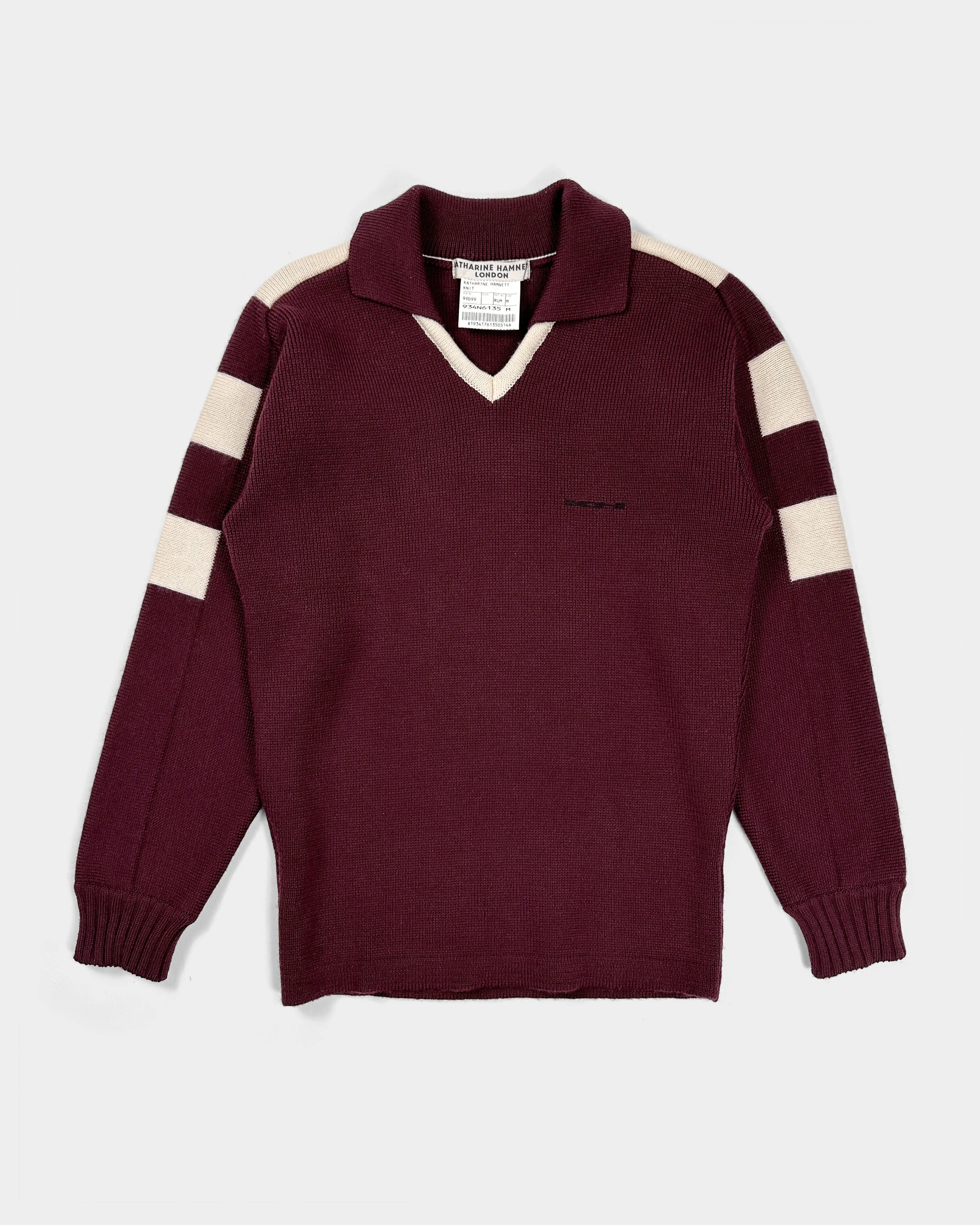 Katharine Hamnett College Burgundy Knit 2000's