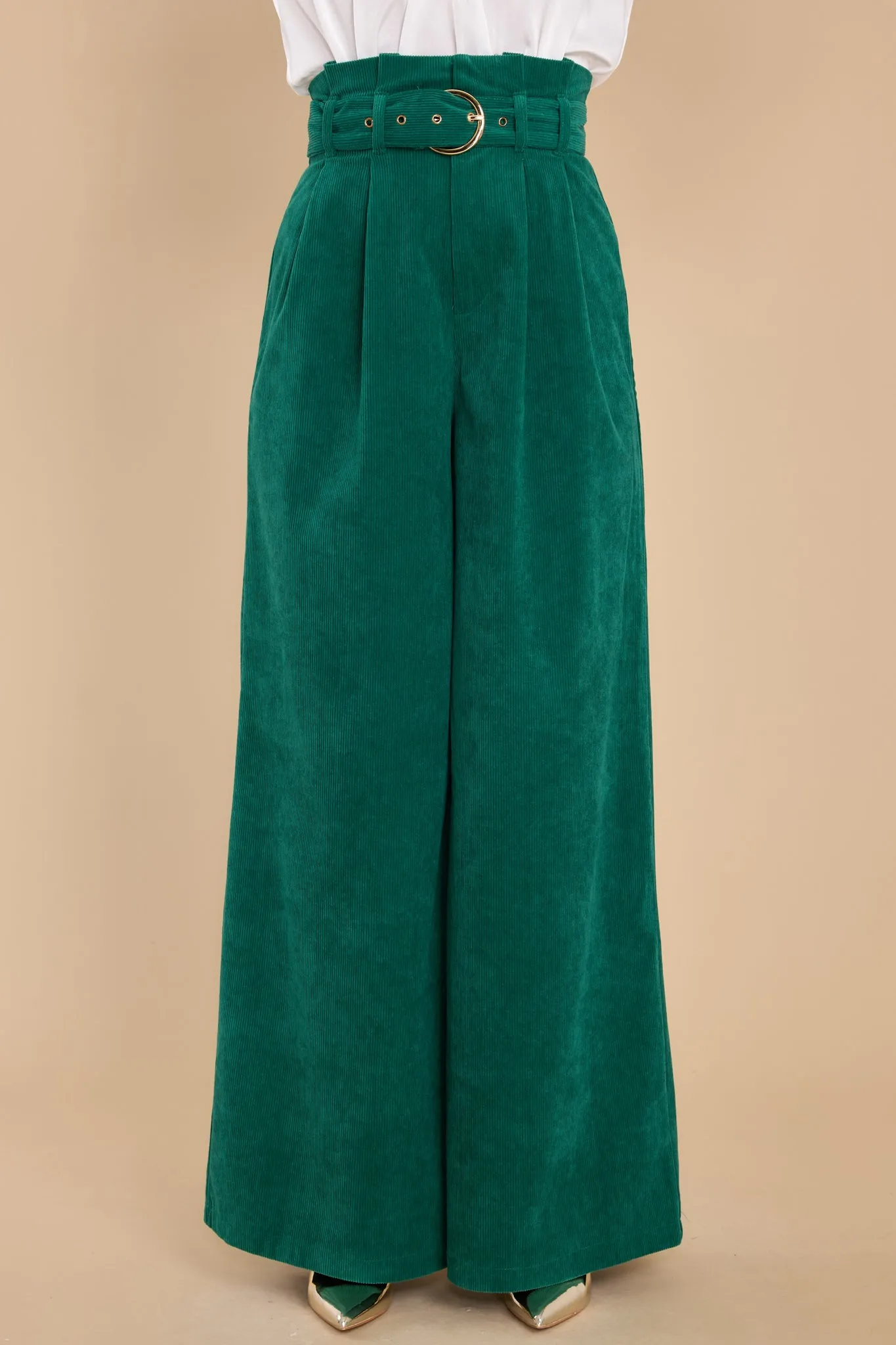 Keeping It Classy Emerald Corduroy Pants