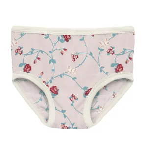 KicKee Pants Macaroon Floral Vines Girls Underwear