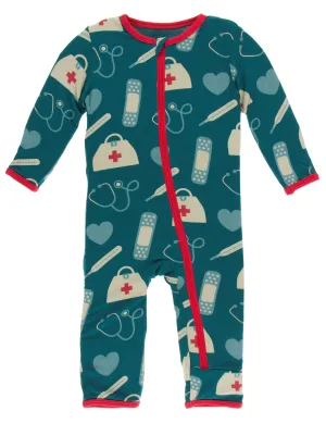 KicKee Pants Oasis Medicine Coverall with Zipper