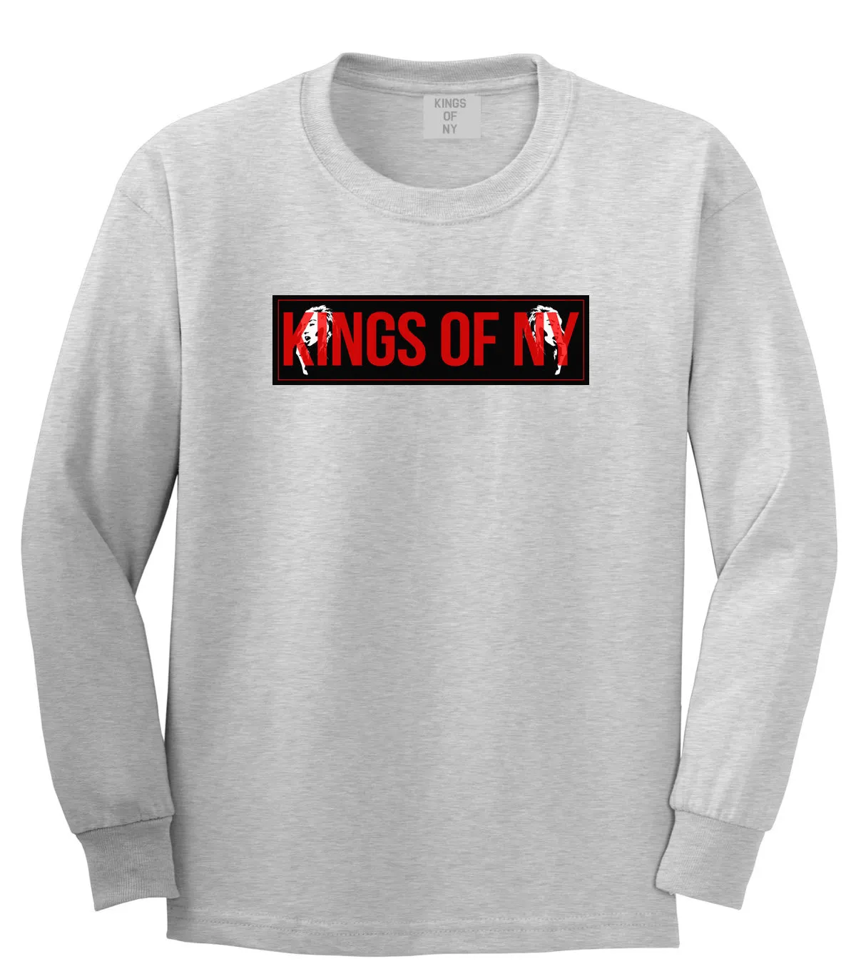 Kings of NY Red Girl Logo Boys Kids Long Sleeve T-Shirt