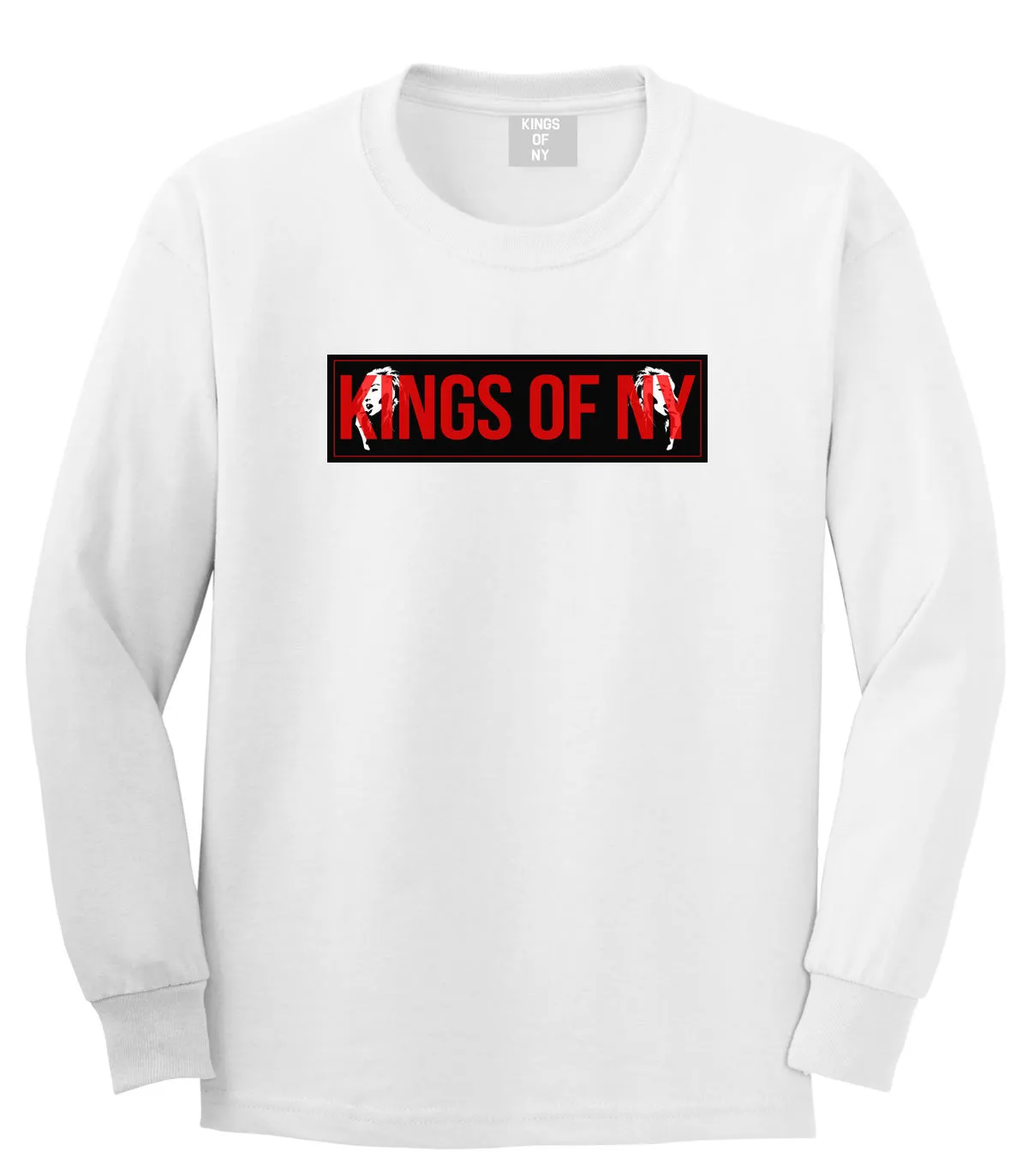 Kings of NY Red Girl Logo Boys Kids Long Sleeve T-Shirt