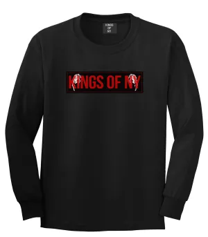 Kings of NY Red Girl Logo Boys Kids Long Sleeve T-Shirt