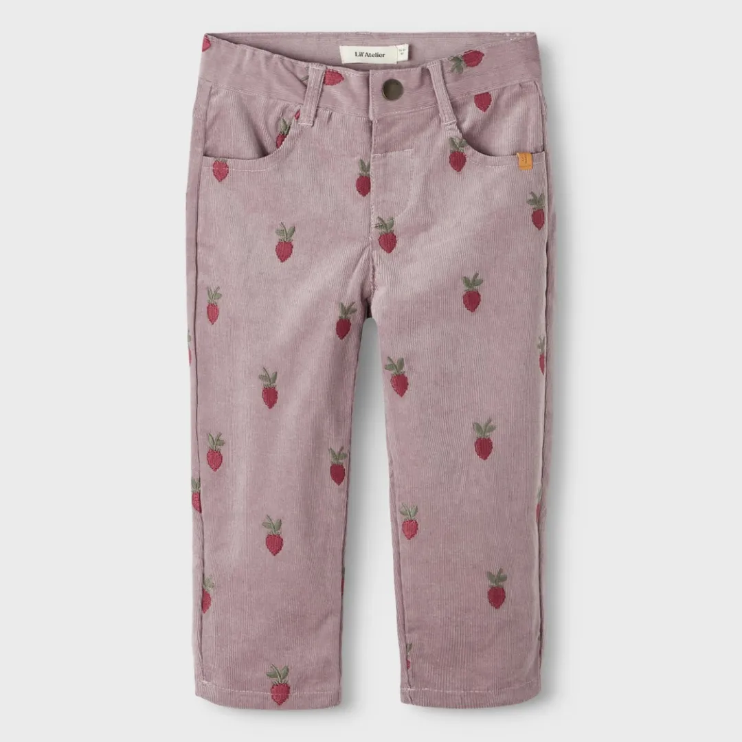 LAATSTE - Bibi Baggy Corduroy Pants - Quail