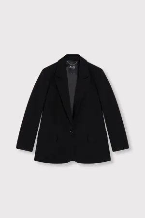 Ladies Woven Stretch Blazer - Zwart