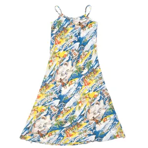 Land of Aloha (Slip Dress) - Teal