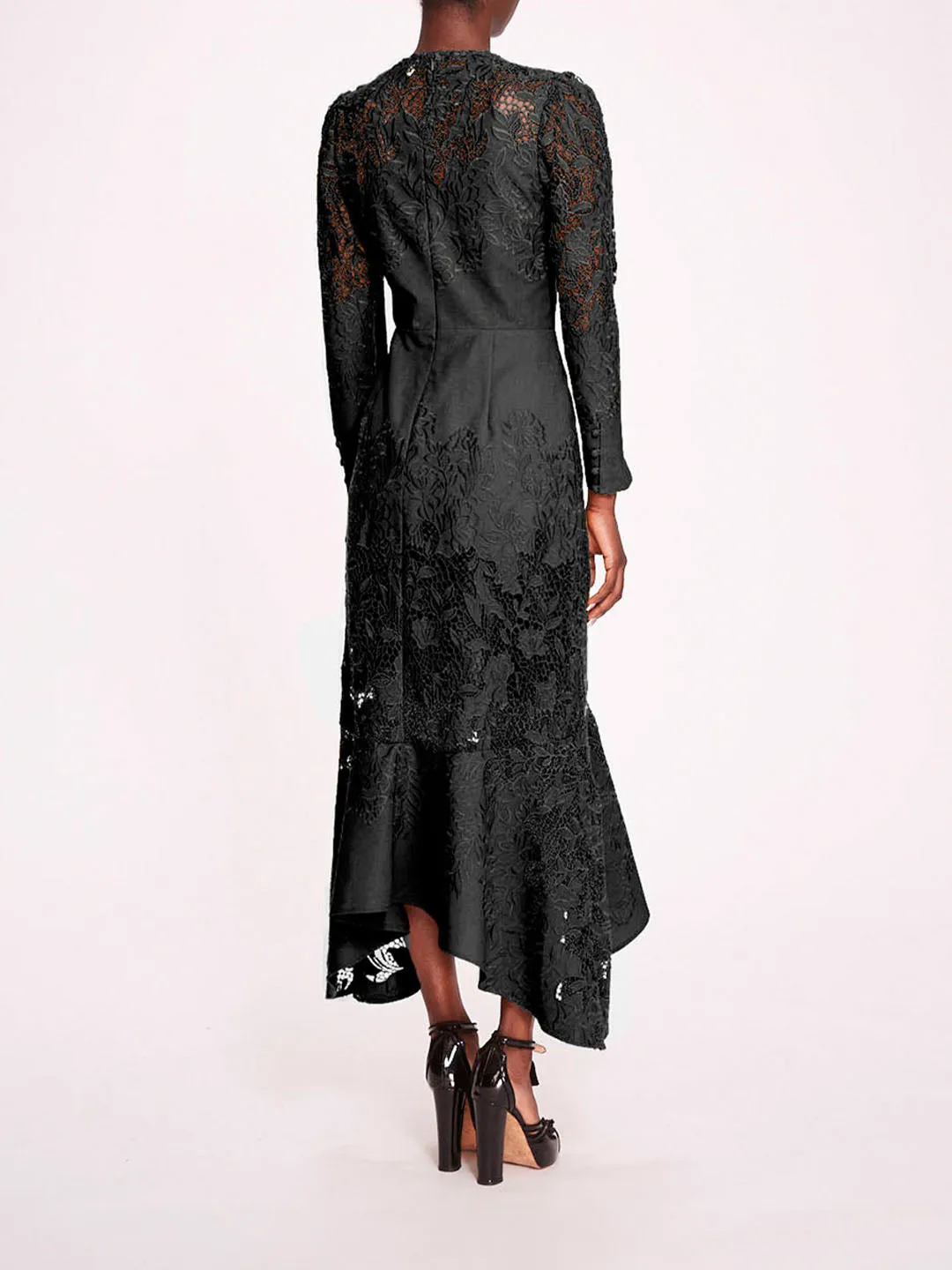 Linen Lace Maxi Dress