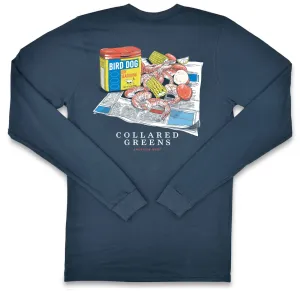 Lowcountry Boil: Long Sleeve T-Shirt - Steel Blue - Medium