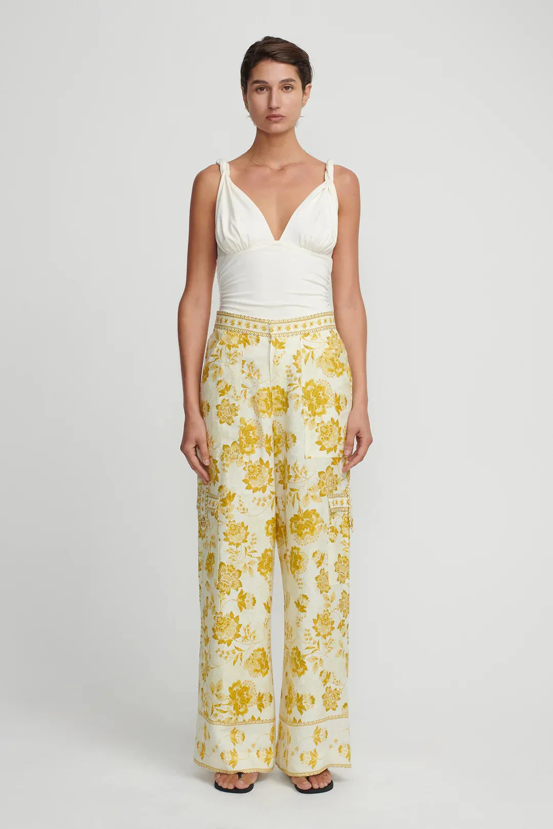 Luna Wide Leg Pant - Golden Nectar