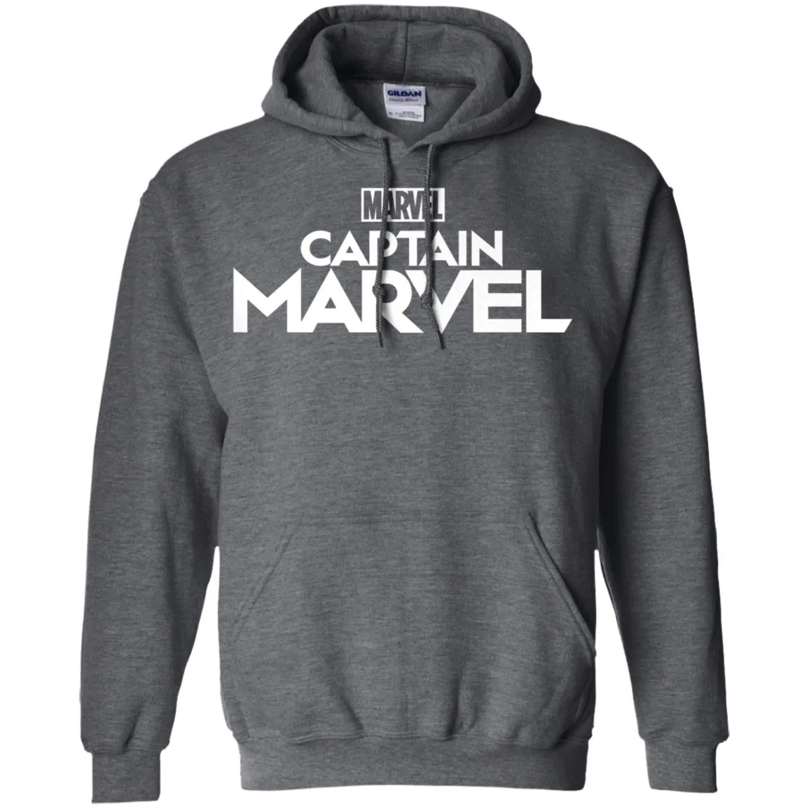 Marvel Captain Marvel Movie Logo White Pullover Hoodie Sweatshirt