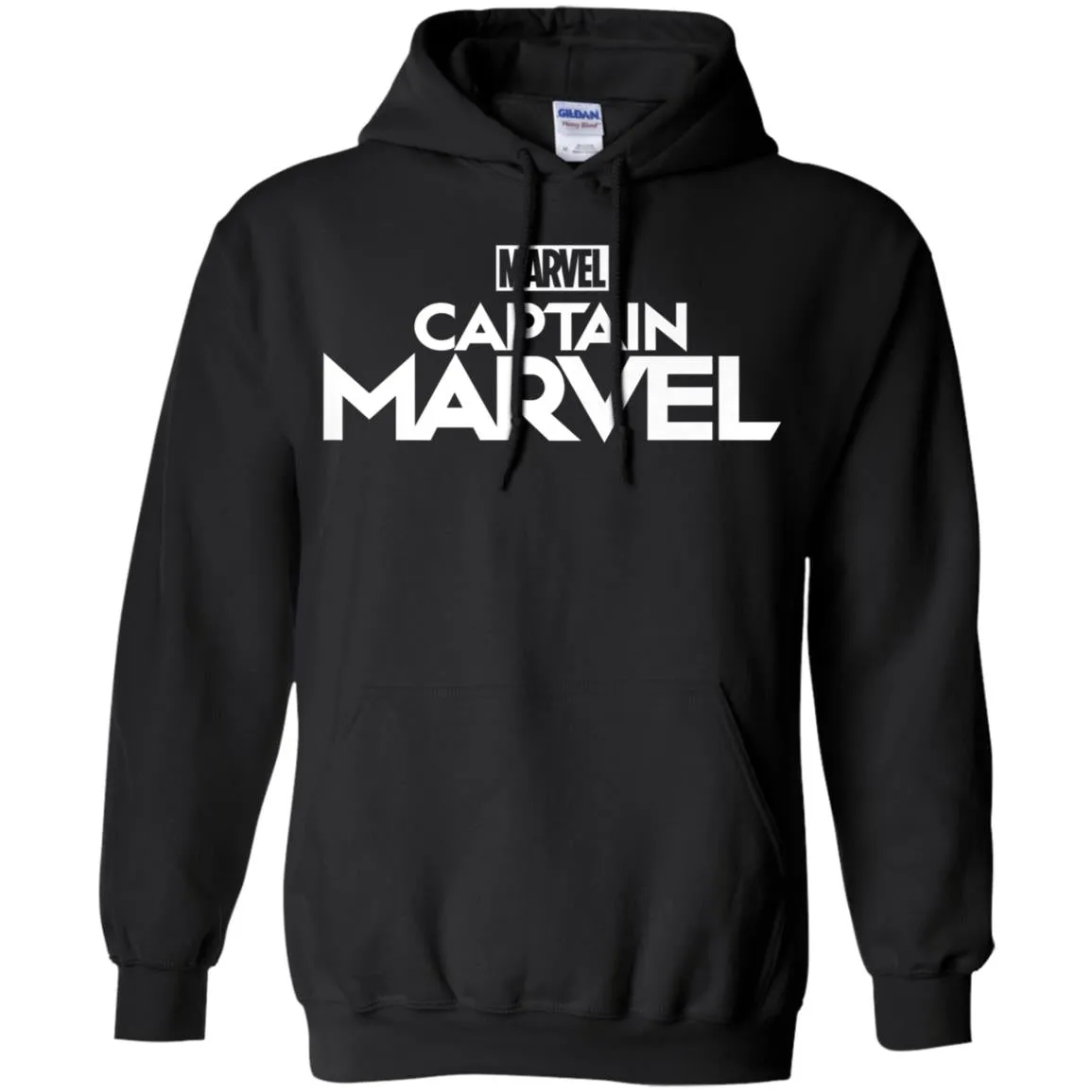 Marvel Captain Marvel Movie Logo White Pullover Hoodie Sweatshirt