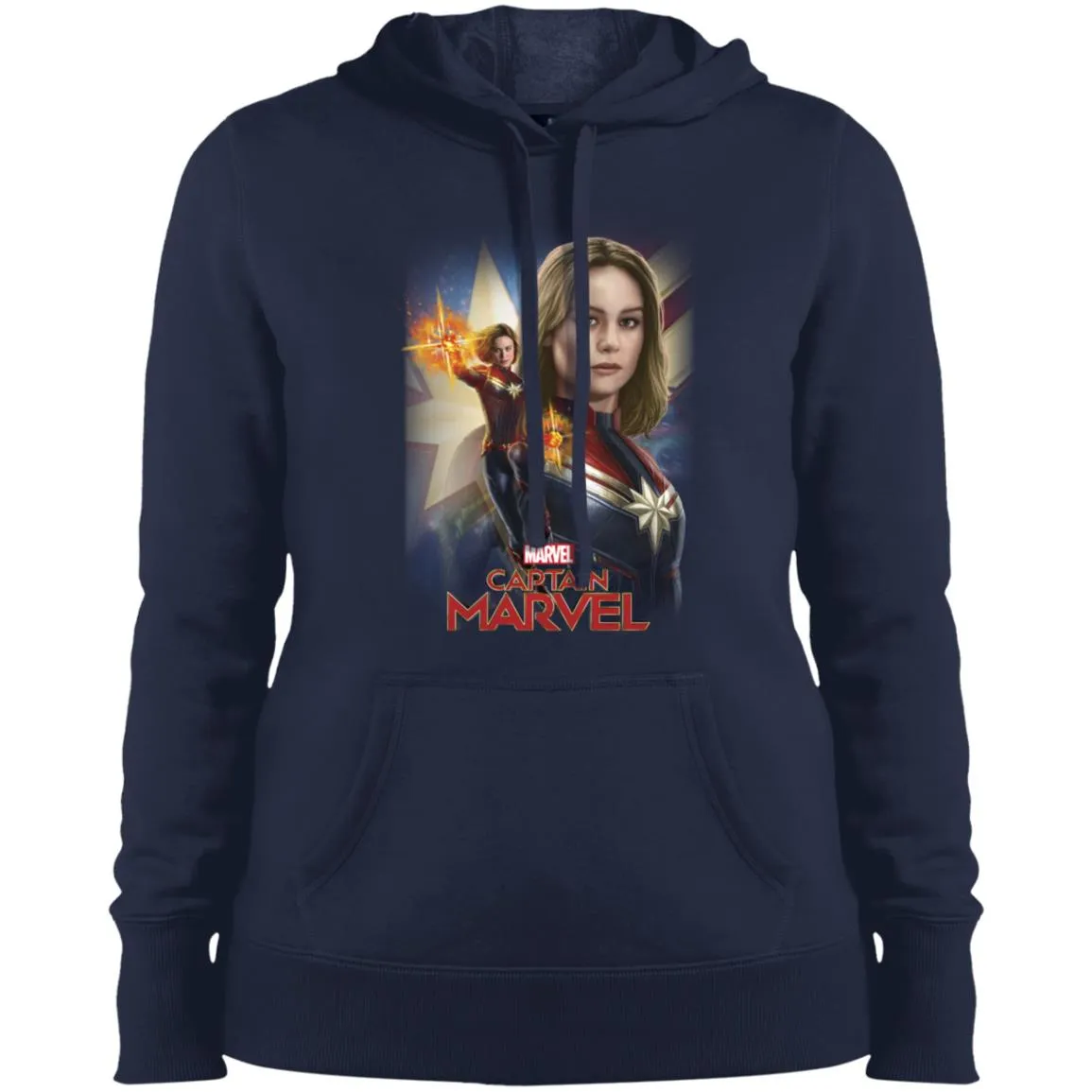 Marvel Captain Marvel Powers Portrait Women Hooded Sweatshirt