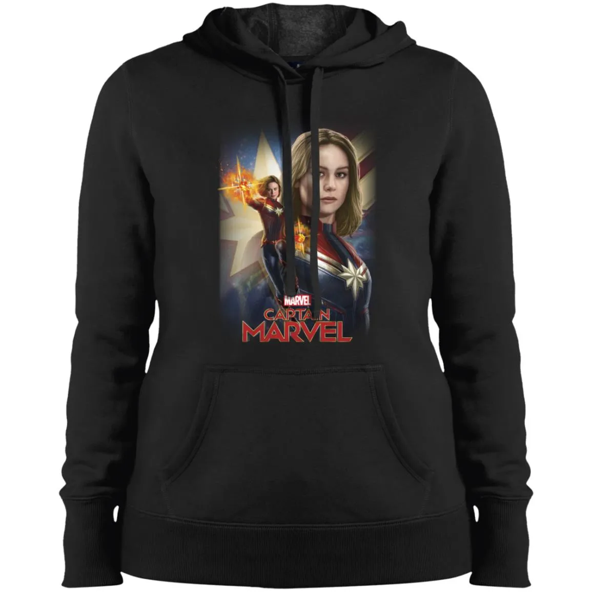 Marvel Captain Marvel Powers Portrait Women Hooded Sweatshirt