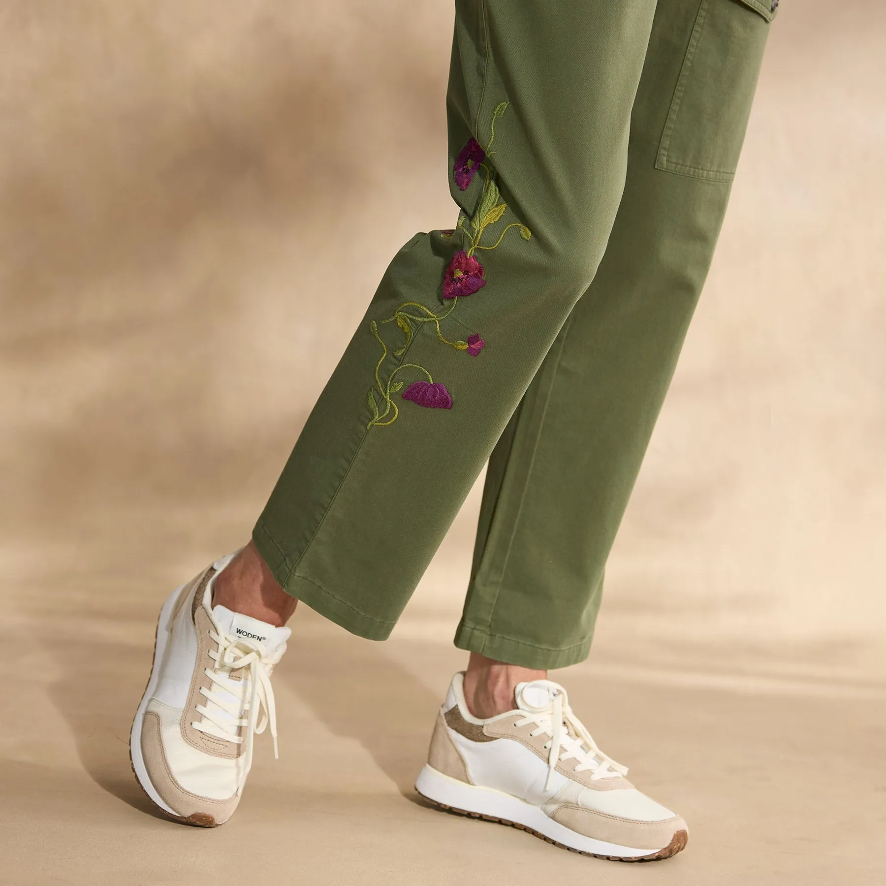 Melissa Embroidered Pants, Petite