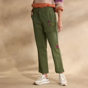 Melissa Embroidered Pants, Petite