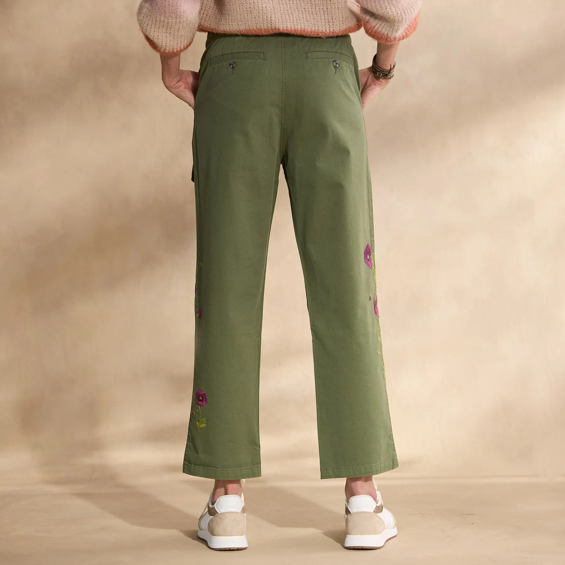 Melissa Embroidered Pants, Petite