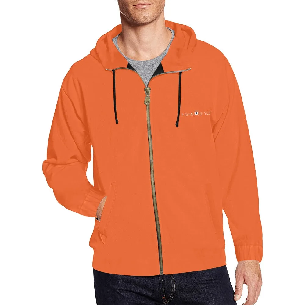 Men's Classic Zip Hoodie - Orange