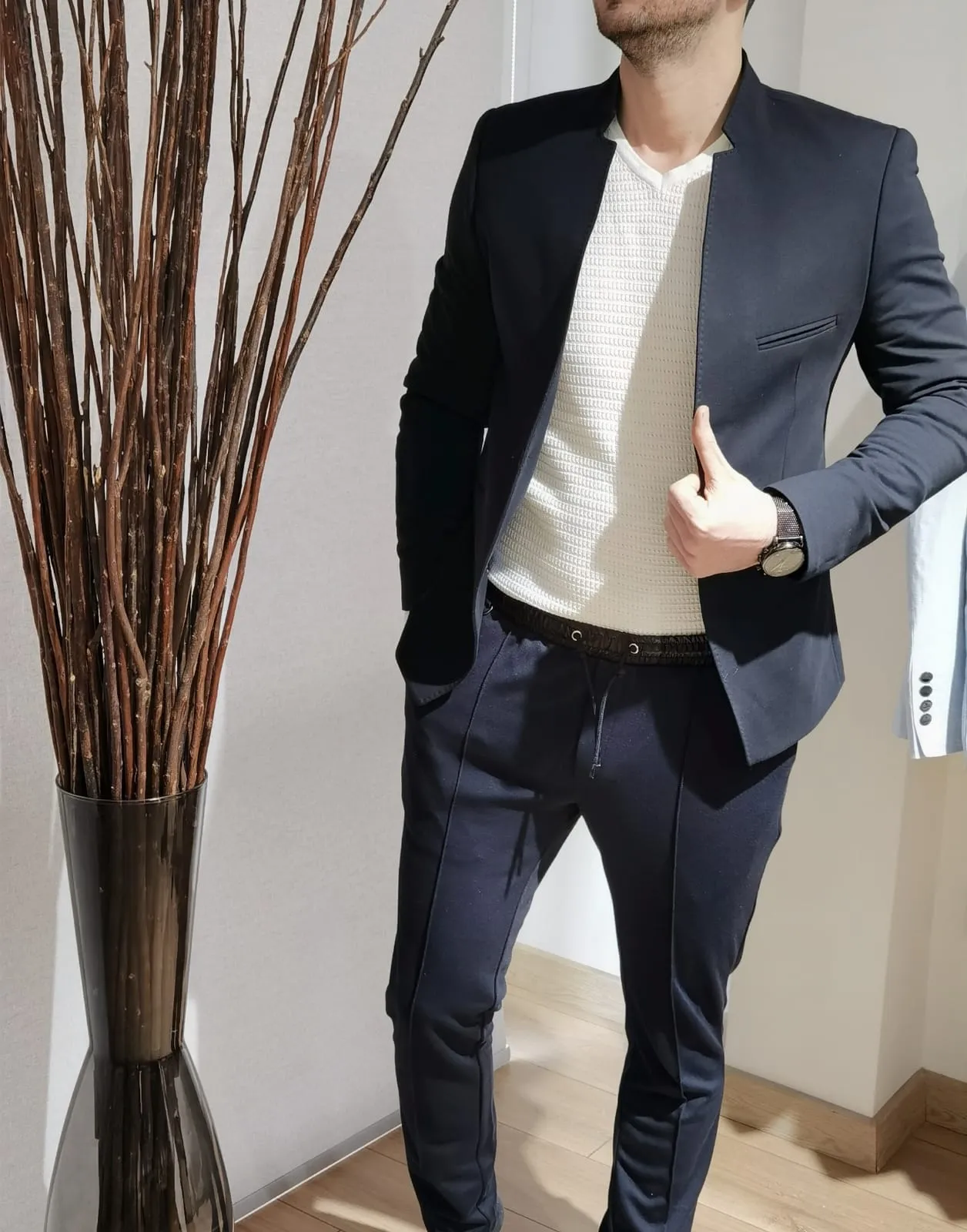 Men's Slim Fit Blazer | European | 1774 Black, Navy, Blue, Grey