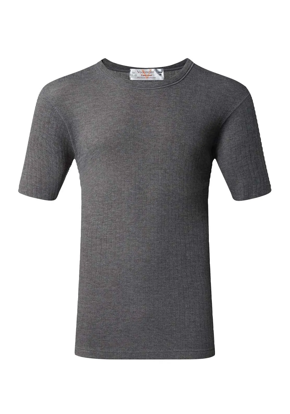 Mens Thermal Short Sleeve Top - Grey