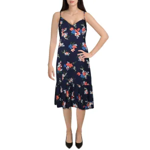 MICHAEL KORS Women's Floral Surplice Neck Slip Dress