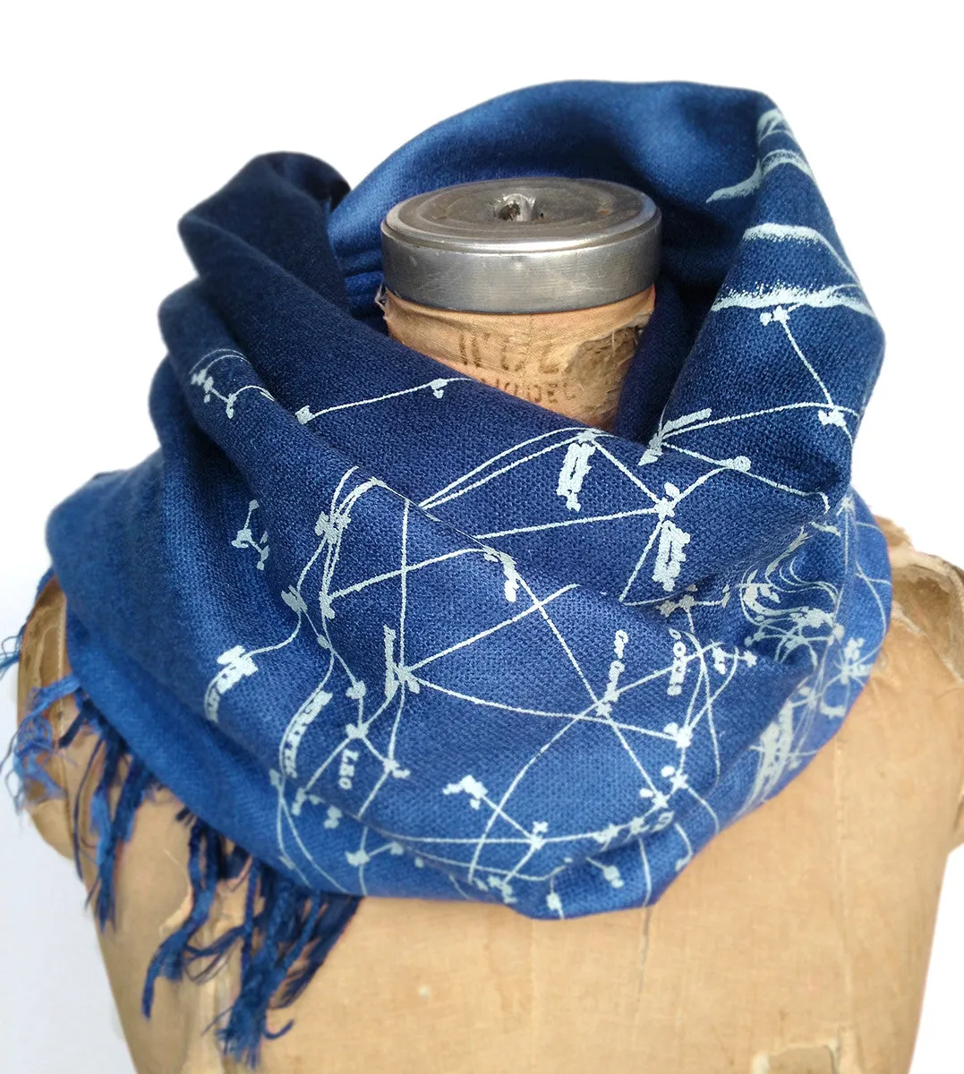 Milky Way Galaxy, star chart pashmina scarf.