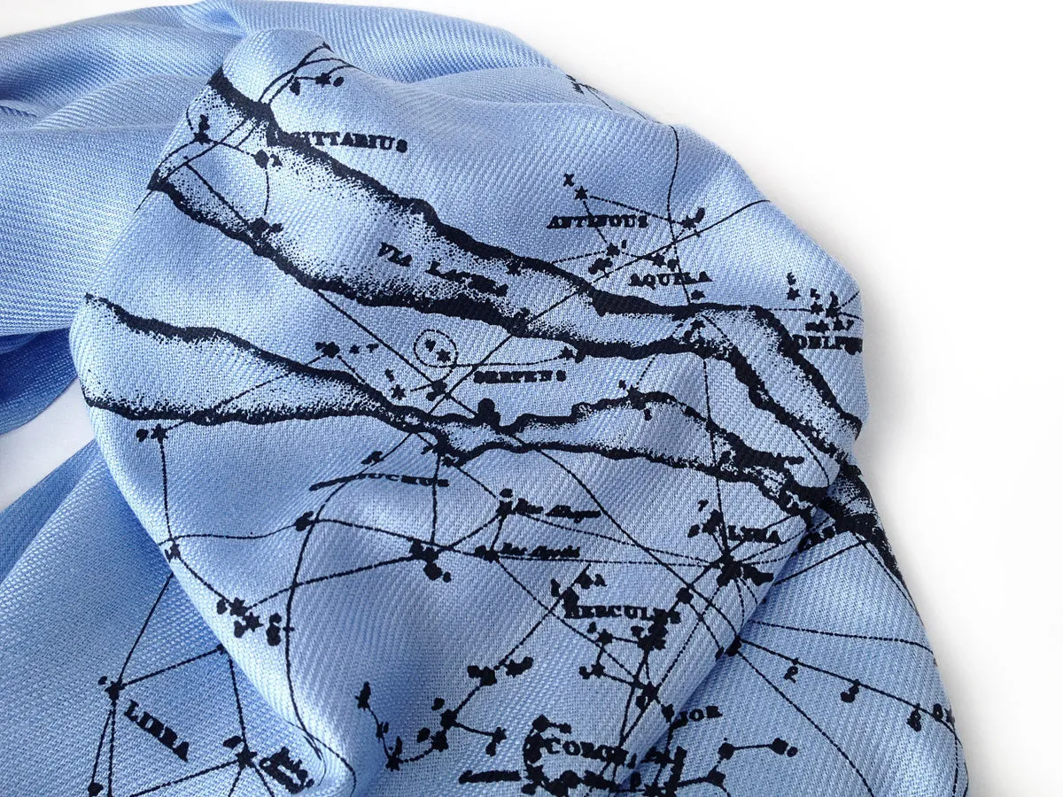 Milky Way Galaxy, star chart pashmina scarf.