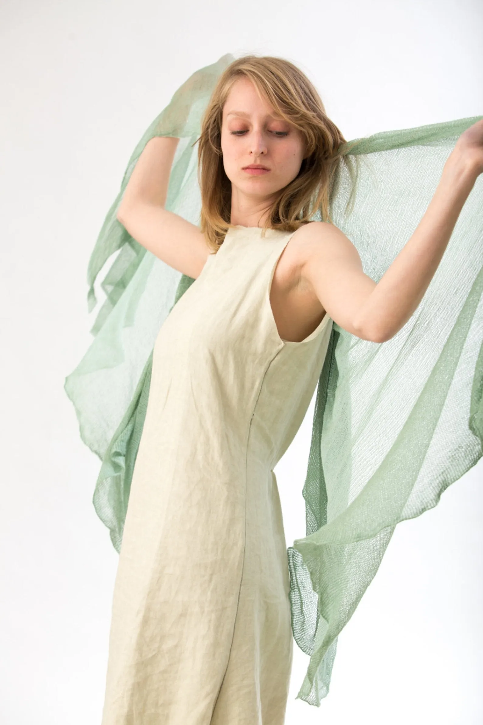 Mint Green Big Air Bamboo Light Scarf