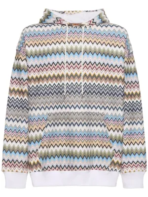 Missoni   Zig-zag striped cotton hoodie 