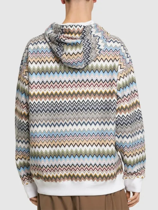 Missoni   Zig-zag striped cotton hoodie 