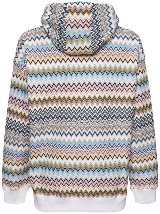 Missoni   Zig-zag striped cotton hoodie 