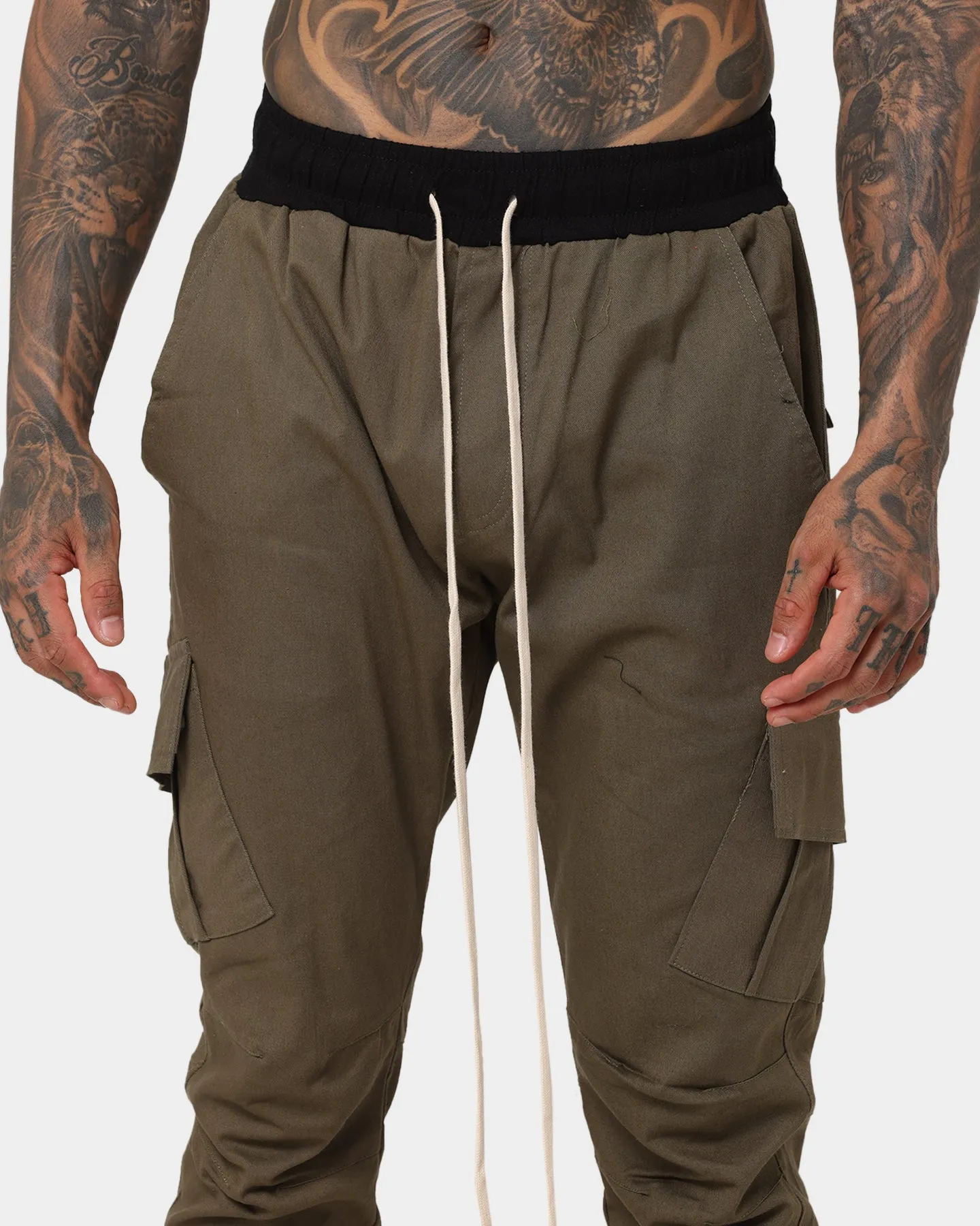 MNML Cargo Drawcord II Pants Olive