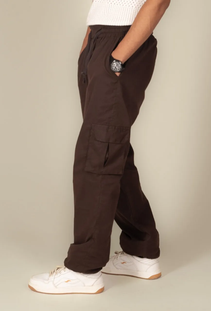 Mocha Cargo Parachute Pant - Unisex Comfy Pant