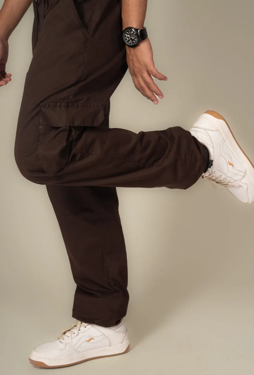 Mocha Cargo Parachute Pant - Unisex Comfy Pant