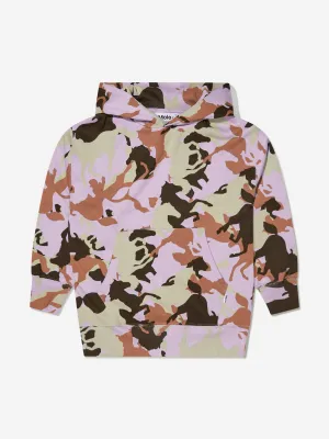 Molo Girls Organic Cotton Horse Camo Hoodie