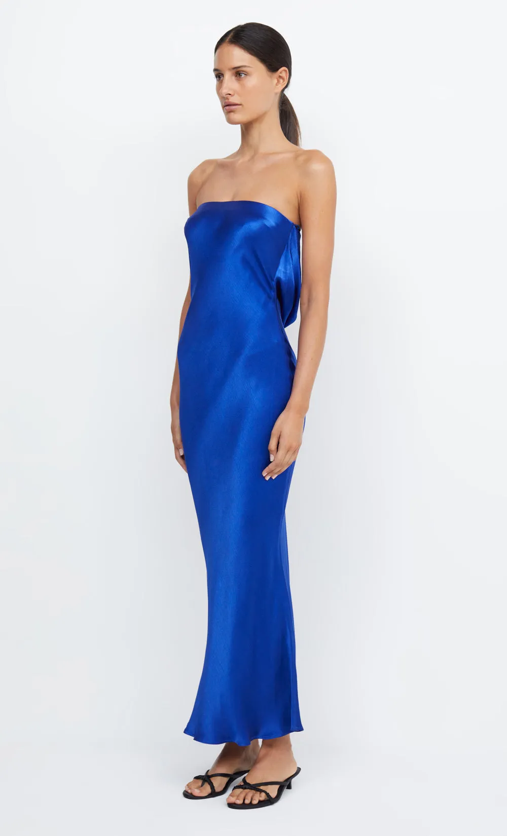 MOON DANCE STRAPLESS DRESS - MEDITERRANEAN BLUE