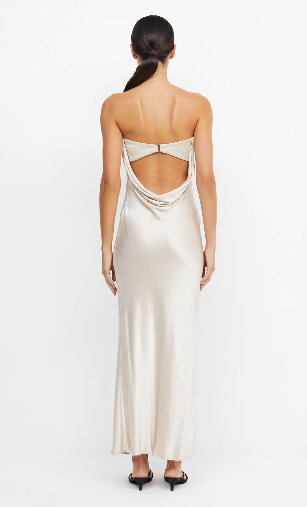 MOON DANCE STRAPLESS DRESS - SAND