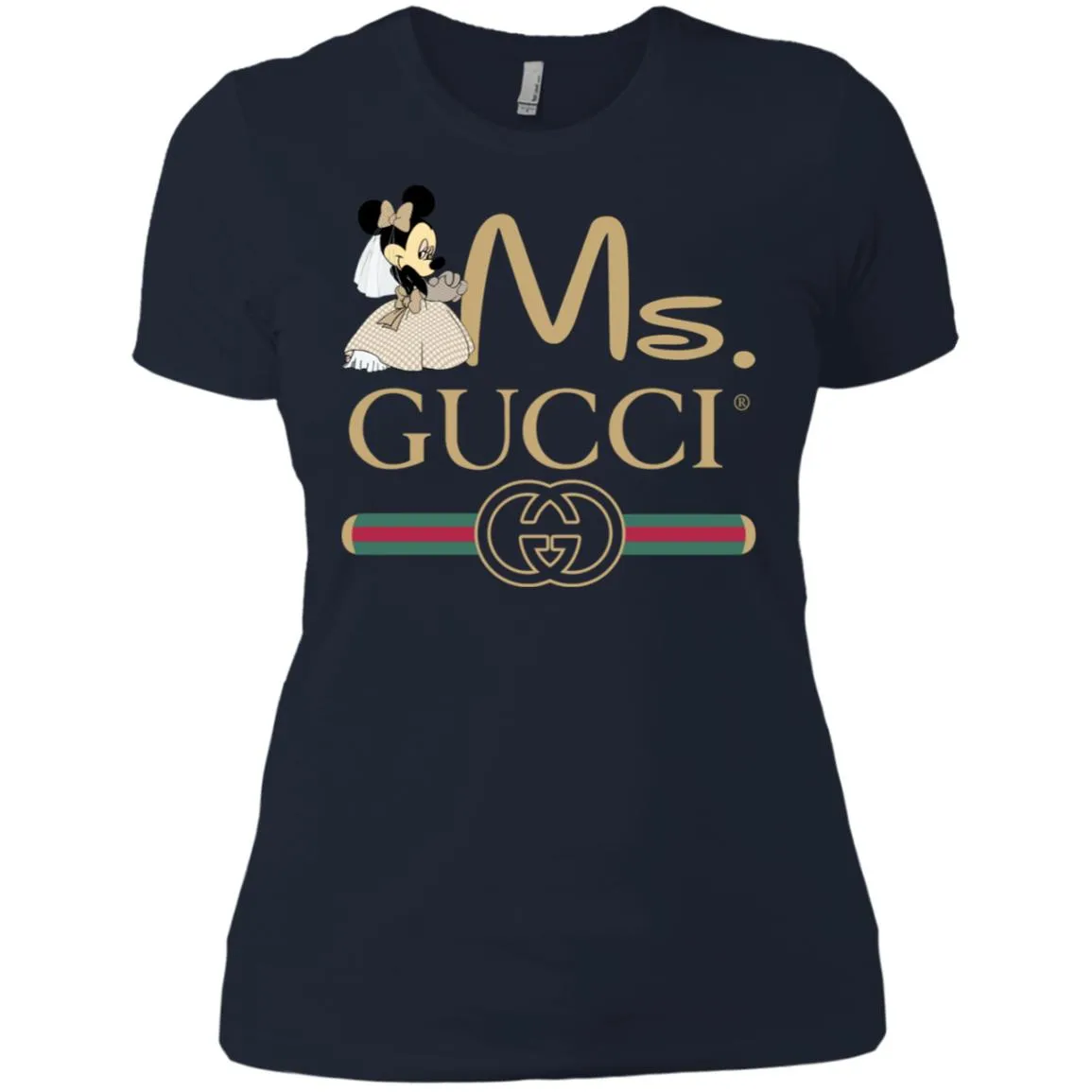 Ms Minnie Gucci Couple Disney Shirt Valentine's Day T-shirt Women Cotton T-Shirt