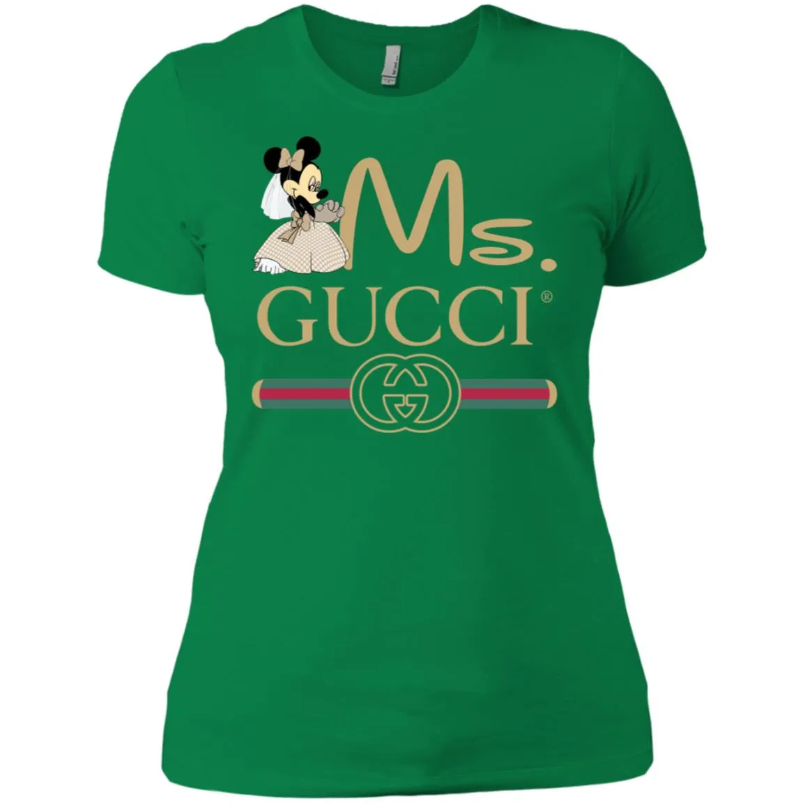 Ms Minnie Gucci Couple Disney Shirt Valentine's Day T-shirt Women Cotton T-Shirt