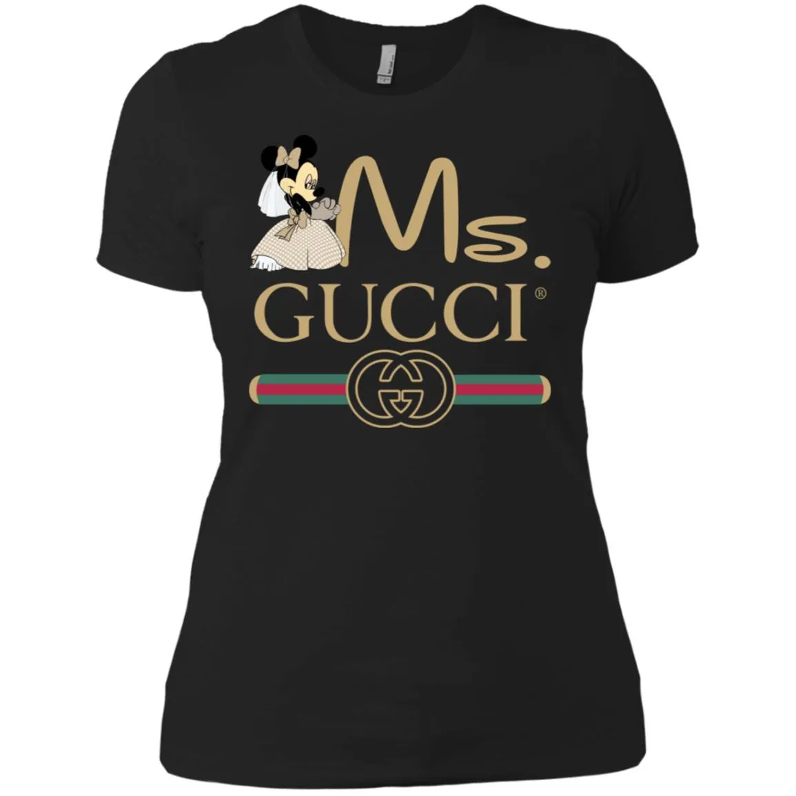 Ms Minnie Gucci Couple Disney Shirt Valentine's Day T-shirt Women Cotton T-Shirt