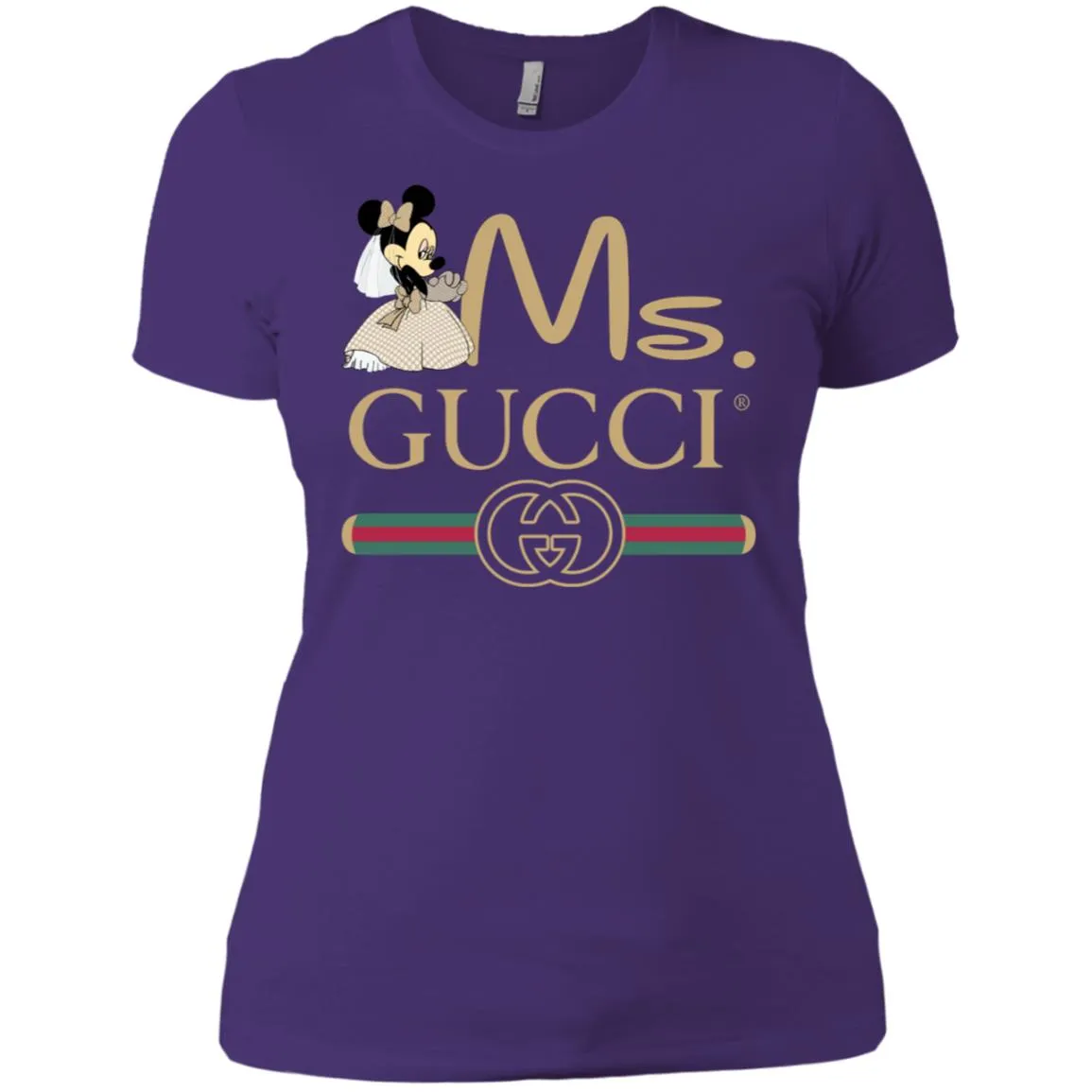 Ms Minnie Gucci Couple Disney Shirt Valentine's Day T-shirt Women Cotton T-Shirt