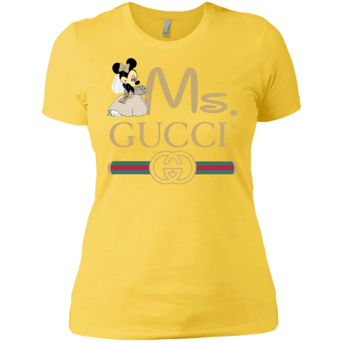 Ms Minnie Gucci Couple Disney Shirt Valentine's Day T-shirt Women Cotton T-Shirt