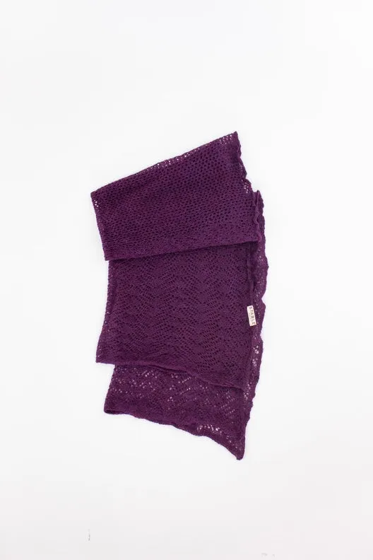 Mulberry Knit Lace Alpaca Scarf