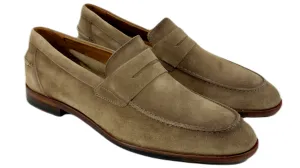 NAPLES SUEDE PENNY LOAFER - GREIGE