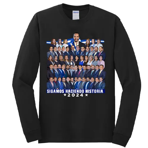 Nayib Bukele Deputies Black Long Sleeve T-shirt El Salvador - Unisex