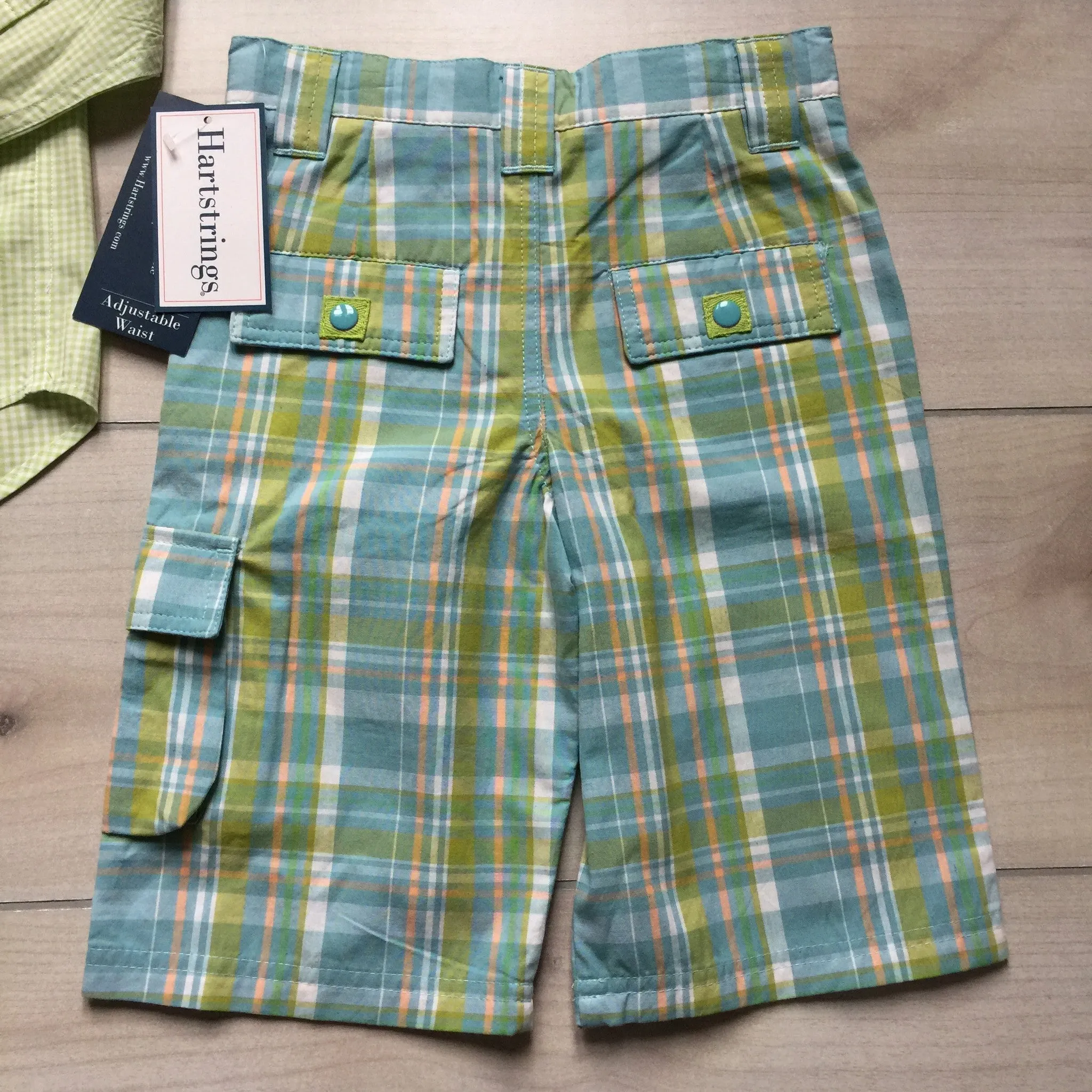 NEW Hartstrings Green Gingham Shirt & Matching Pants