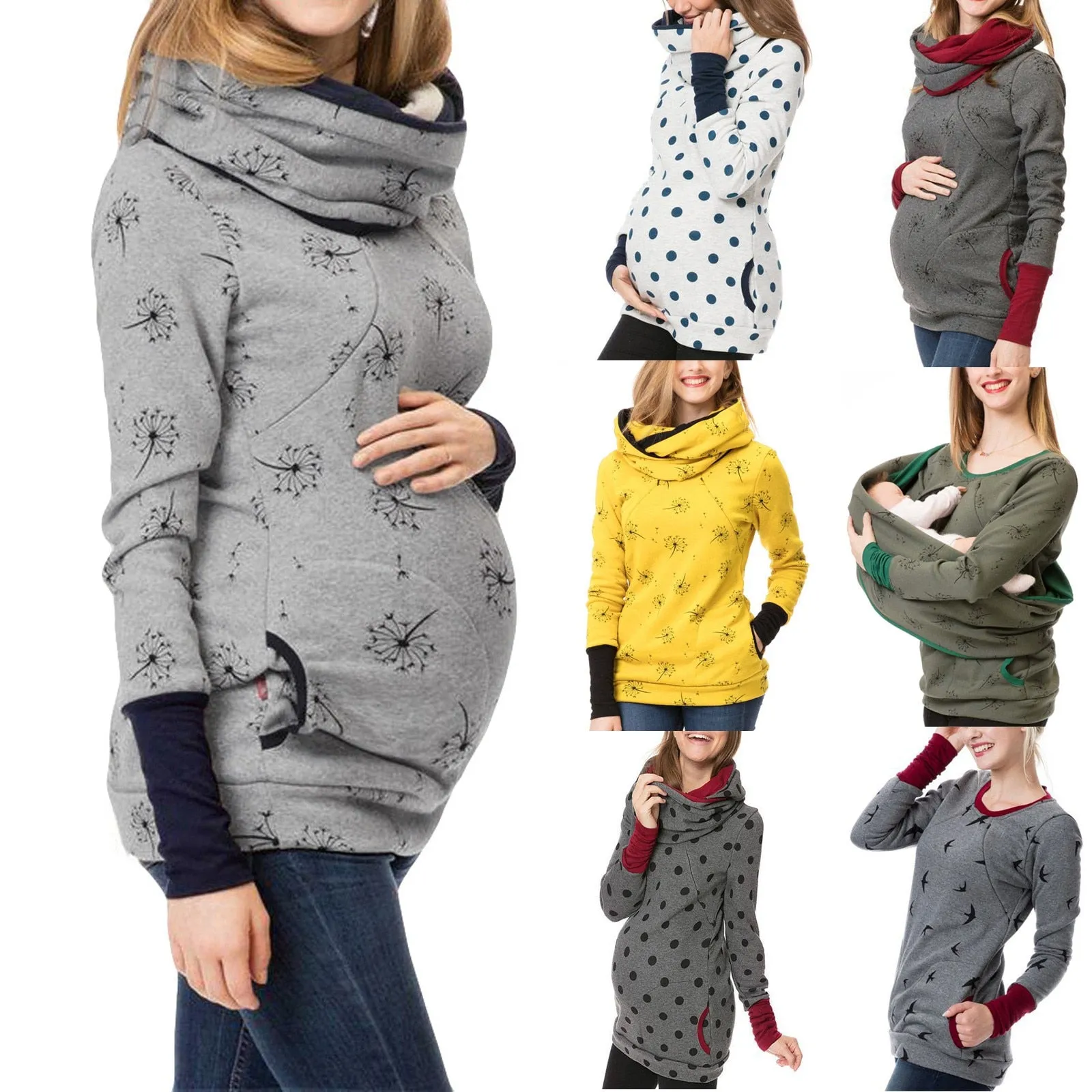 New Maternity Nursing Hoodie Sweatshirt Winter Autumn Pregnancy Clothes Pregnant Women Breastfeeding Sweater Shirts hoodies Top