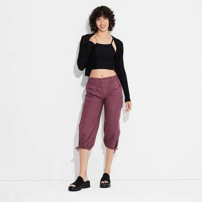 New - Wild Fable Women's Mid Rise Straight Leg Capri Pants Lightweight