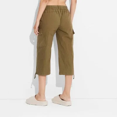 New - Wild Fable Women's Mid Rise Straight Leg Capri Pants Lightweight