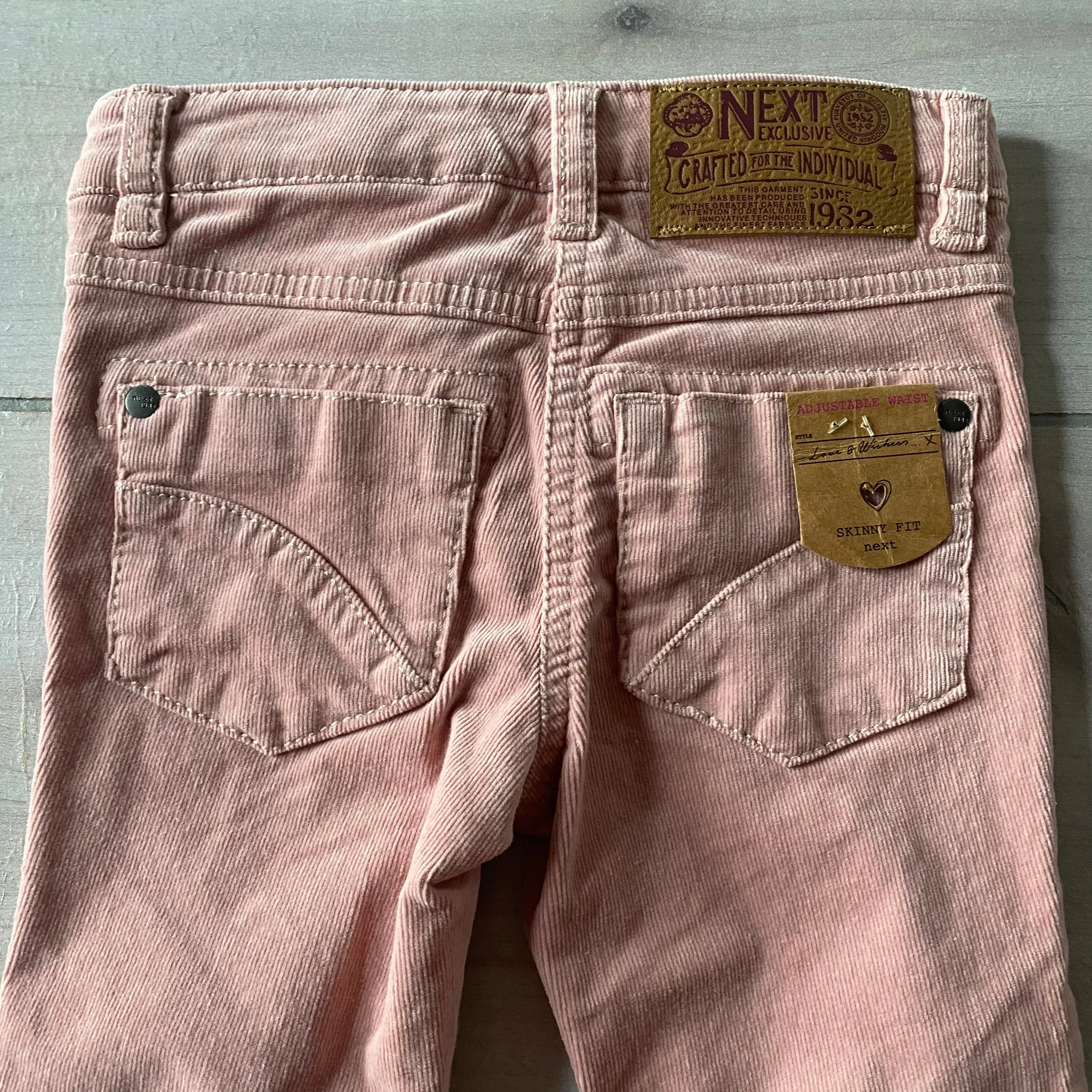 NWT NEXT Blush Corduroy Interior Adjustable Button Tab Pants