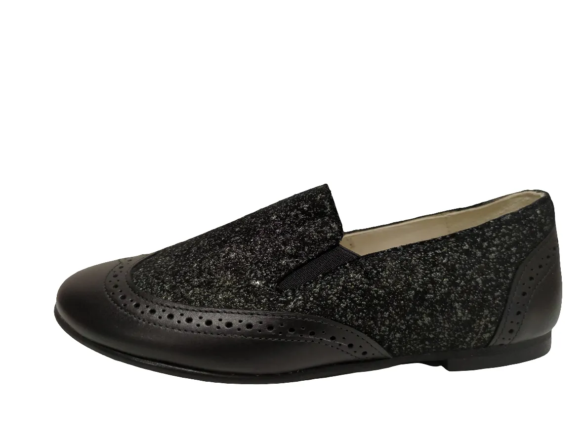 Orkideas  Black Speckled Wingtip Slip On 24012